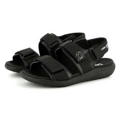 Leren sandalen met klittenband KARL LAGERFELD KIDS BOY