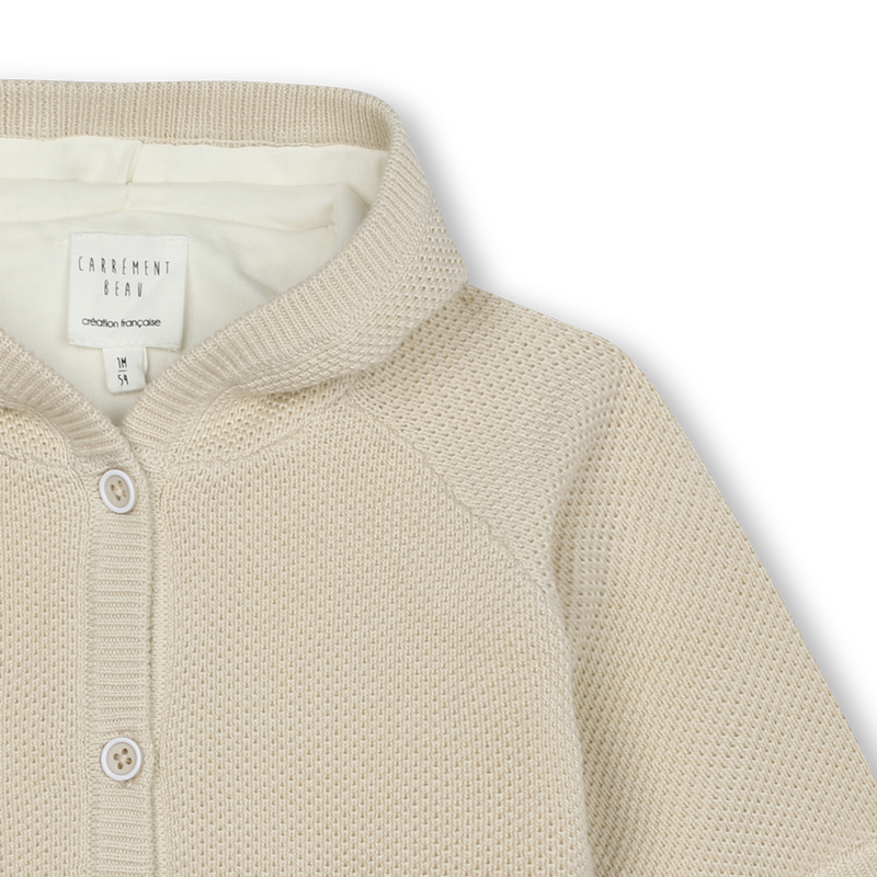 Vest met capuchon van tricot