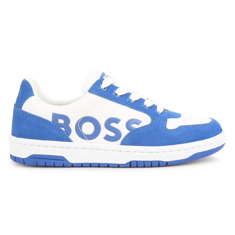 Sneakers met veters en logo