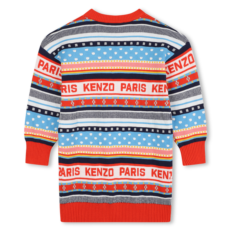 Gebreide jurk met motieven KENZO KIDS 
                        GIRL