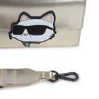 Handtas van fijnkorrelig gecoat textiel KARL LAGERFELD KIDS 
                    GIRL