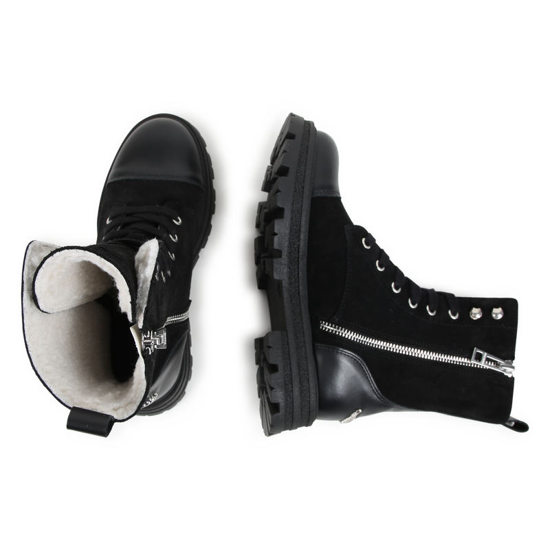 Leren enkellaarsjes met veters ZADIG & VOLTAIRE 
                        GIRL