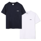 Set van 2 T-shirts, MARINE  WIT, hi-res