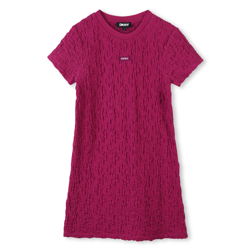 Jurk in wafelstof korte mouwen DKNY 
                        GIRL