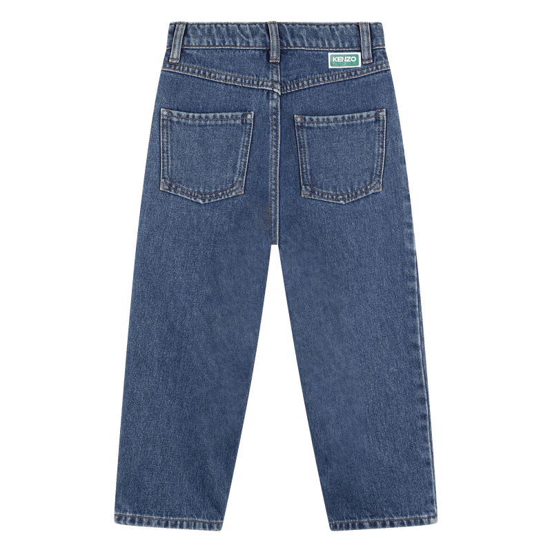 Jeans met deelnaden en plooien KENZO KIDS 
                        GIRL
