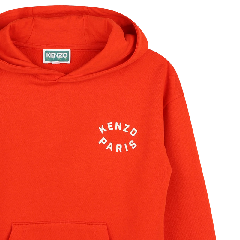 Fleece jurk met capuchon KENZO KIDS 
                        GIRL