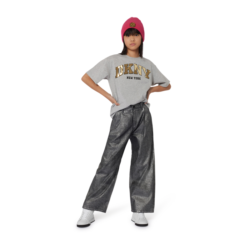 Muts van tricot met omslag DKNY 
                        GIRL