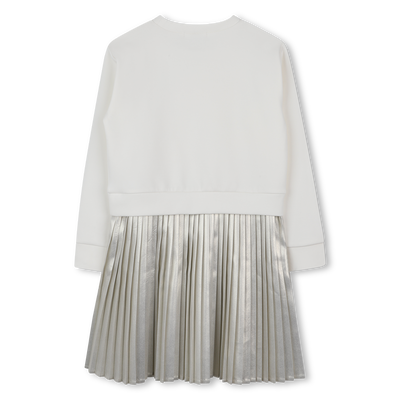 Bi-materiaal jurk met lange mouwen MICHAEL KORS GIRL