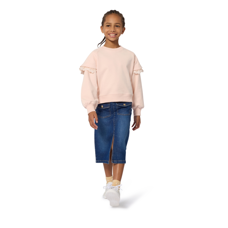 Midi rok van denim CHLOE 
                        GIRL