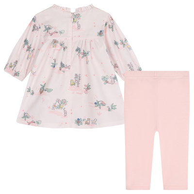 Katoenen jurk en legging KENZO KIDS GIRL