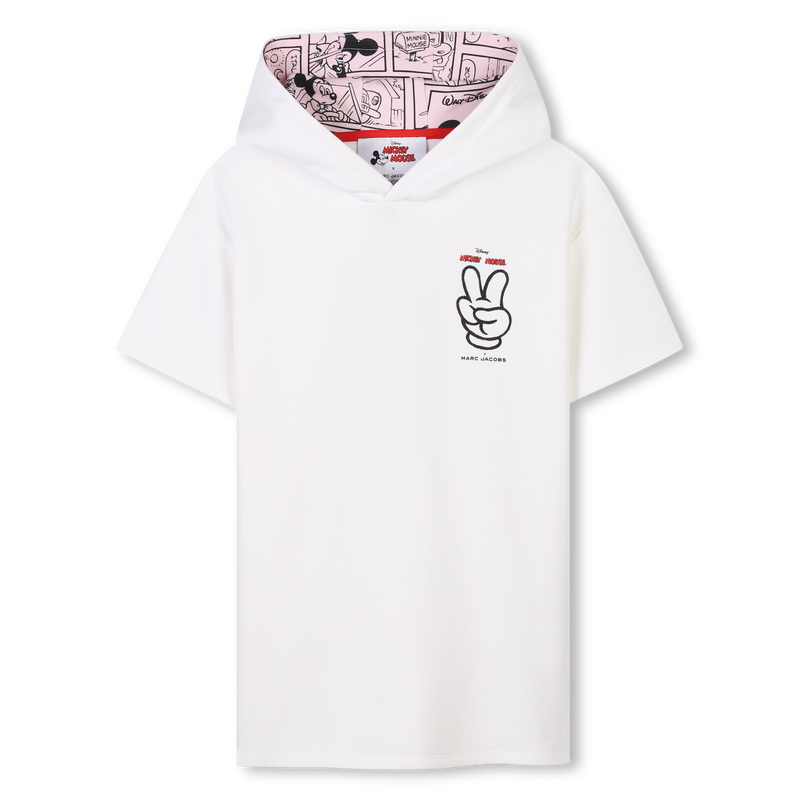 Katoenen jurk met capuchon MARC JACOBS 
                        GIRL