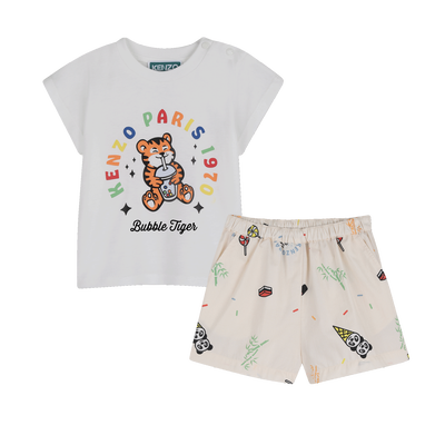 SET T-SHIRT EN KORTE BROEK KENZO KIDS BOY