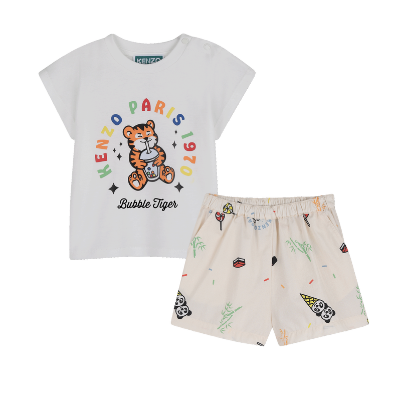 SET T-SHIRT EN KORTE BROEK KENZO KIDS 
                        BOY