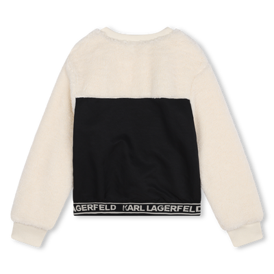 Sweatshirt uit twee stoffen KARL LAGERFELD KIDS GIRL