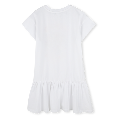 Jurk met print en volant KENZO KIDS GIRL