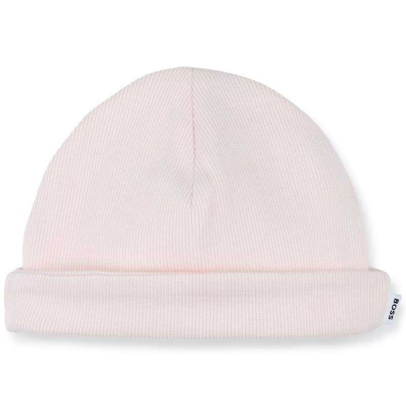 Muts met omslag in ribbelsteek BOSS 
                        GIRL
