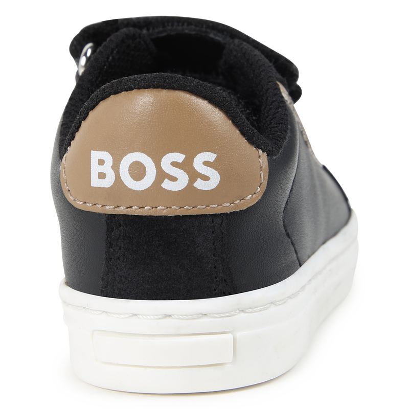 Leren sneakers met klittenband BOSS 
                        BOY