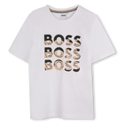 Katoenen T-shirt korte mouwen BOSS 
                    BOY