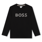 T-shirt met lange mouwen, ZWART, hi-res
