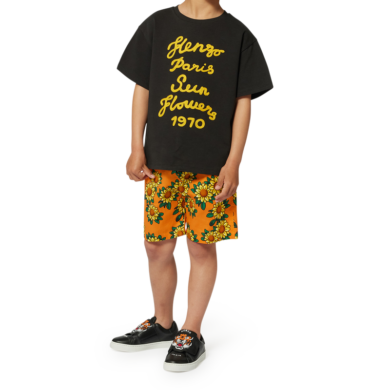 Bermuda van katoensatijn KENZO KIDS 
                        JONGEN