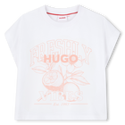 T-shirt met korte mouwen, WIT, hi-res