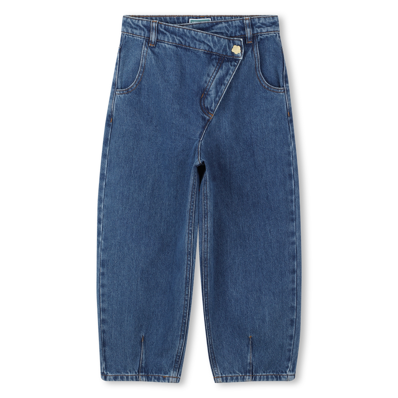 Asymmetrische denim broek KENZO KIDS 
                        GIRL