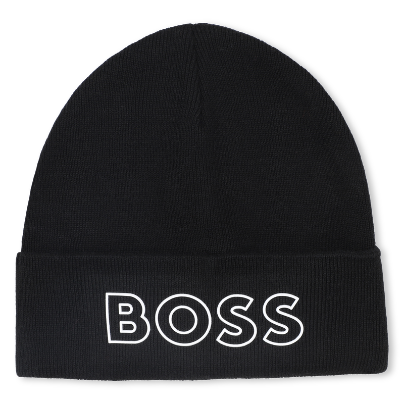 Gebreide muts met logo BOSS 
                        BOY