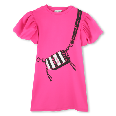 Gevoerde jurk met korte mouwen MARC JACOBS GIRL