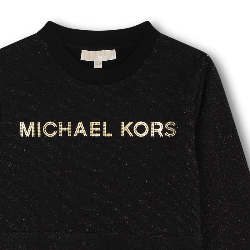Fleece jurk met lovertjes MICHAEL KORS 
                        GIRL