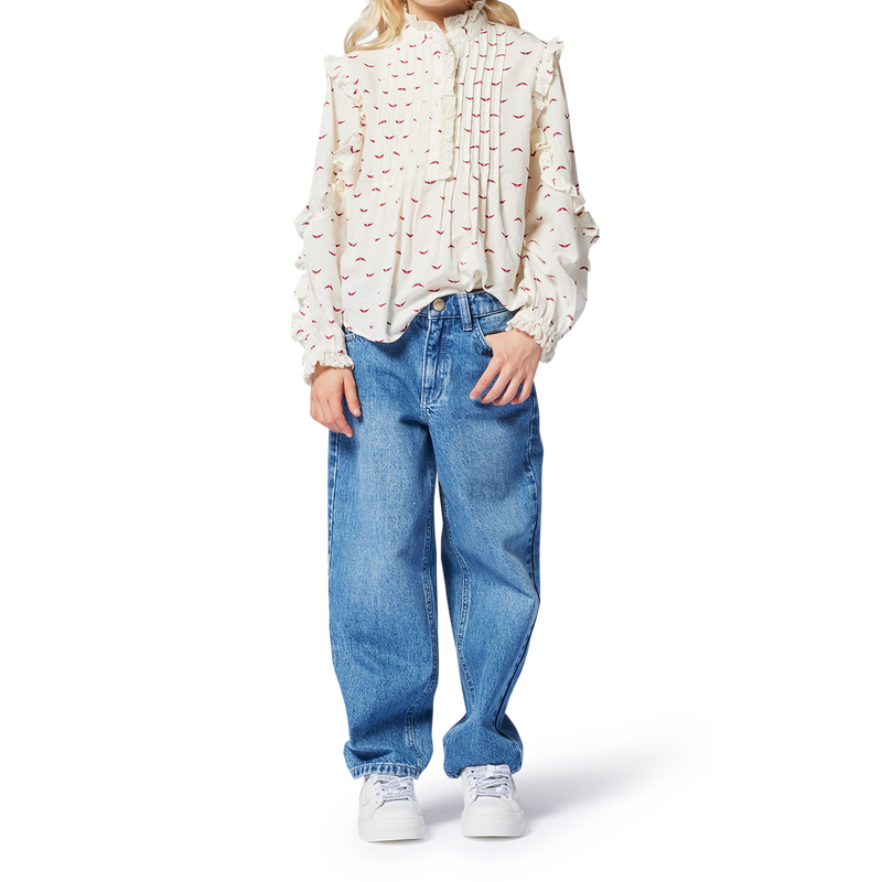 Leren sneakers met veters