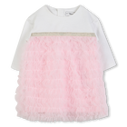 Katoenen formele jurk KARL LAGERFELD KIDS 
                    GIRL