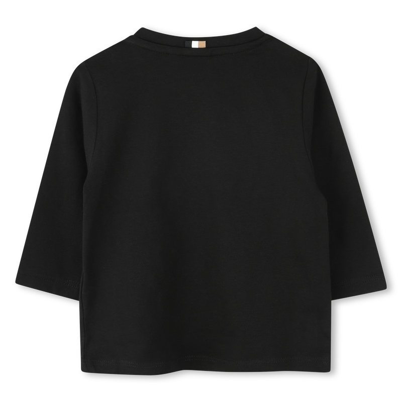 T-shirt met verticaal logo BOSS 
                        BOY