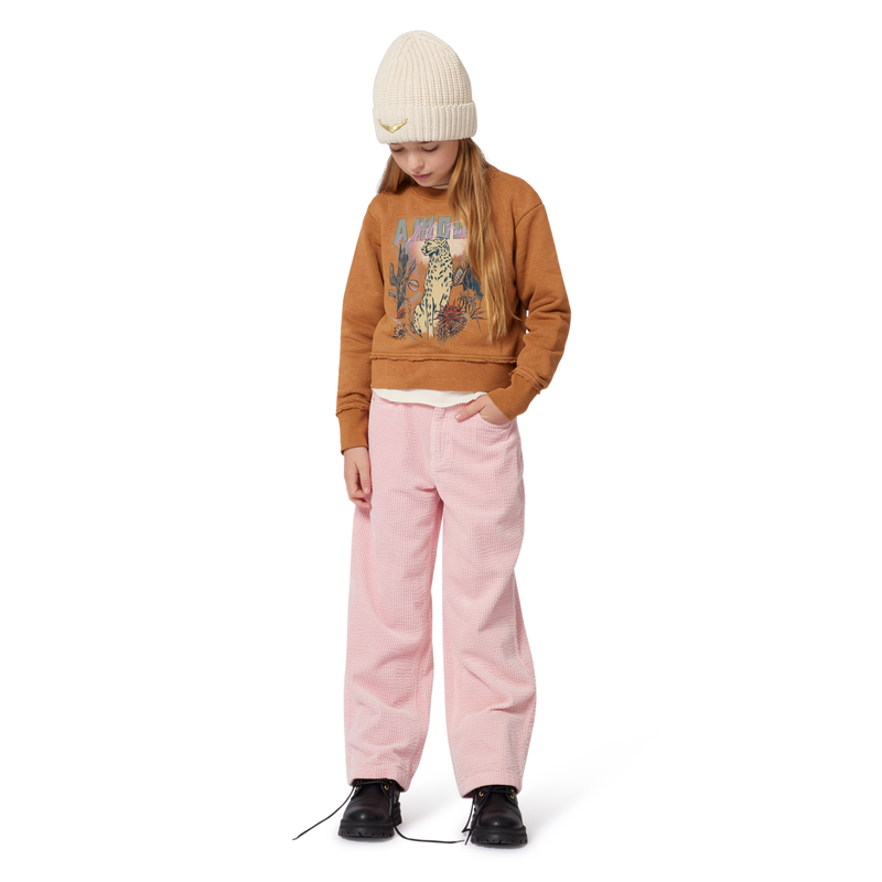 Geborduurde fluwelen broek ZADIG & VOLTAIRE 
                        GIRL