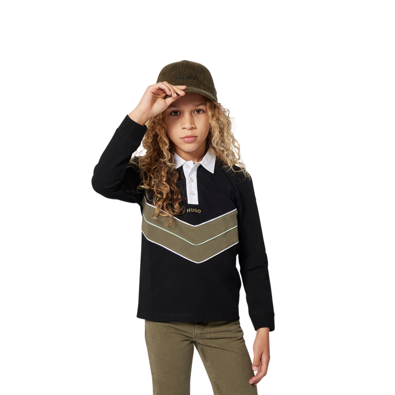 Poloshirt met lange mouwen HUGO 
                        BOY