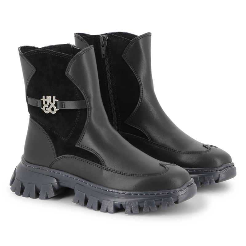 Enkellaarsjes met ritssluiting HUGO 
                        GIRL