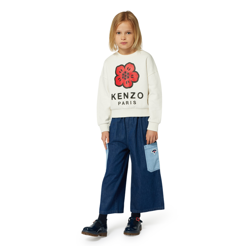 Denim broek elastische taille KENZO KIDS 
                        GIRL