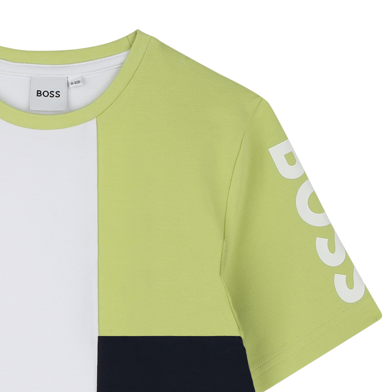 T-shirt van katoenen piqu&eacute; BOSS 
                        BOY