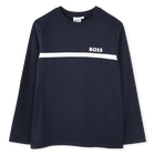 T-shirt met lange mouwen, MARINE, hi-res