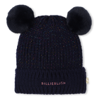 Dubbele pompom muts, MARINE, hi-res