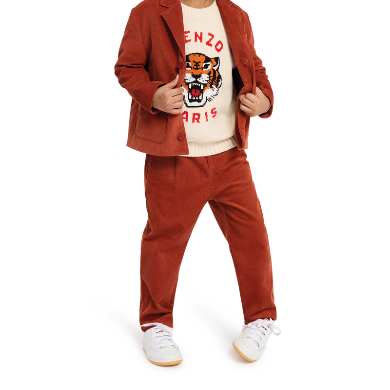 Kostuumjasje van velours KENZO KIDS 
                        BOY