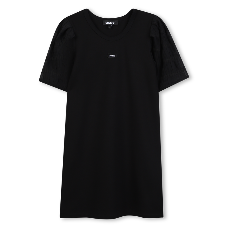 Feestjurk in 2 materialen DKNY 
                        GIRL