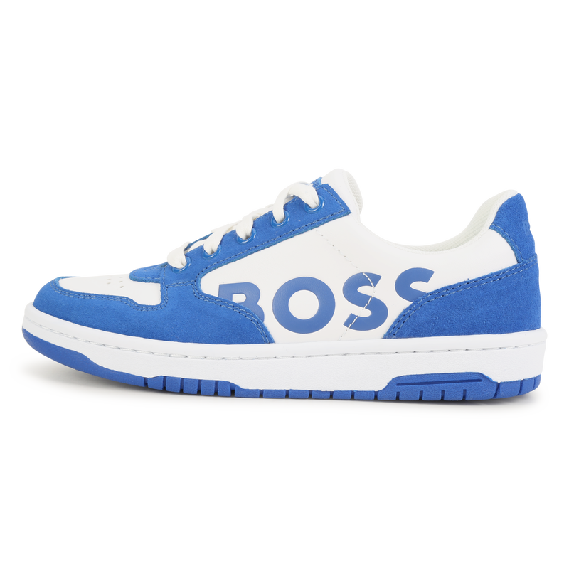 Sneakers met veters en logo
