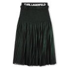 Halflange iriserende pliss&eacute;rok KARL LAGERFELD KIDS 
                    GIRL