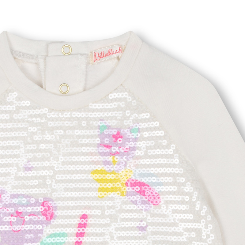 Katoenen T-shirt met lovertjes BILLIEBLUSH 
                        GIRL