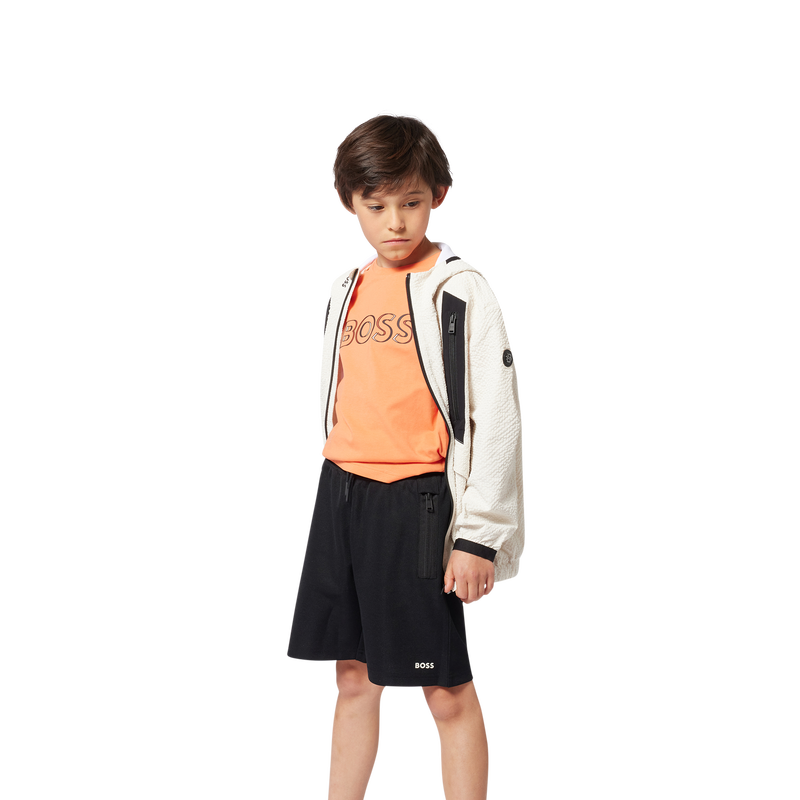 Katoenen T-shirt korte mouwen BOSS 
                        BOY