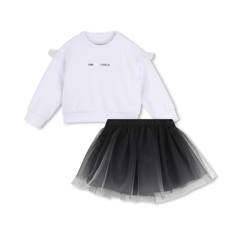 Sweat- en rokset KARL LAGERFELD KIDS 
                        MEISJE