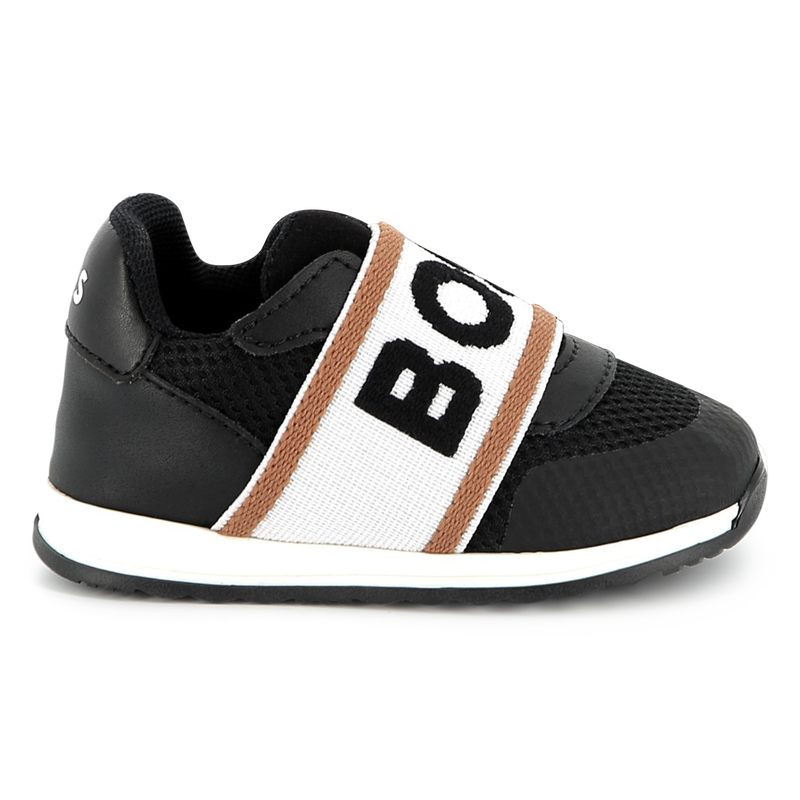 Sneakers met leer en visnet BOSS 
                        BOY