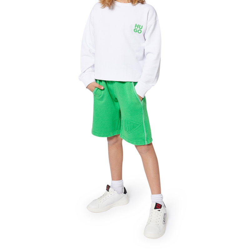 Fleece joggingbermuda HUGO 
                        BOY