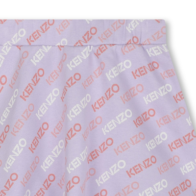 Uitlopende rok met logoprint KENZO KIDS GIRL