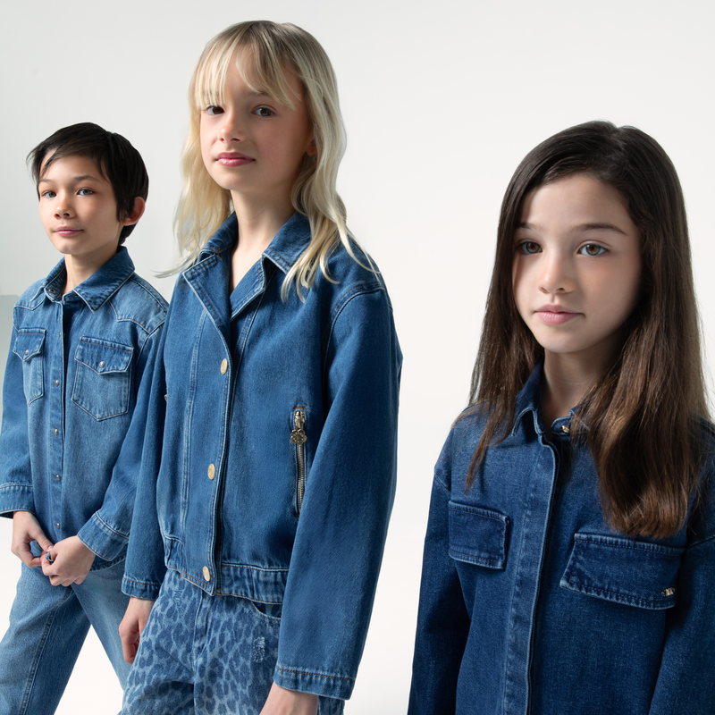 Denim overhemd met lange mouwen MICHAEL KORS 
                        GIRL